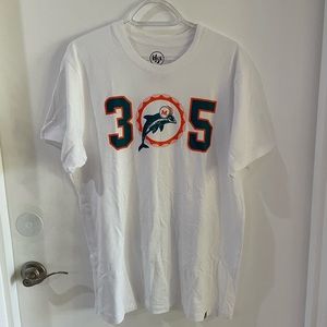 47 white Miami Dolphins 305 NFL Tshirt Large